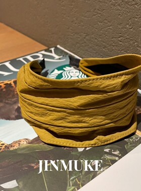JINMUKE韩国进口发饰头饰颜色非常好看褶皱布艺宽边发箍发箍发夹