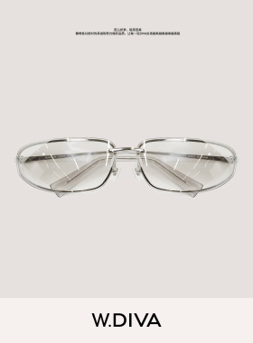 W.Diva【时髦镜】超复古时髦Y2K曲面屏银框太阳镜50M232514