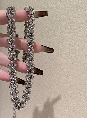 showdigu时尚圆球串珠项链