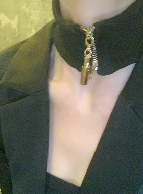 showdigu个性金属拉链围脖