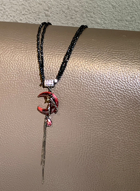 showdigu甜酷月牙项链