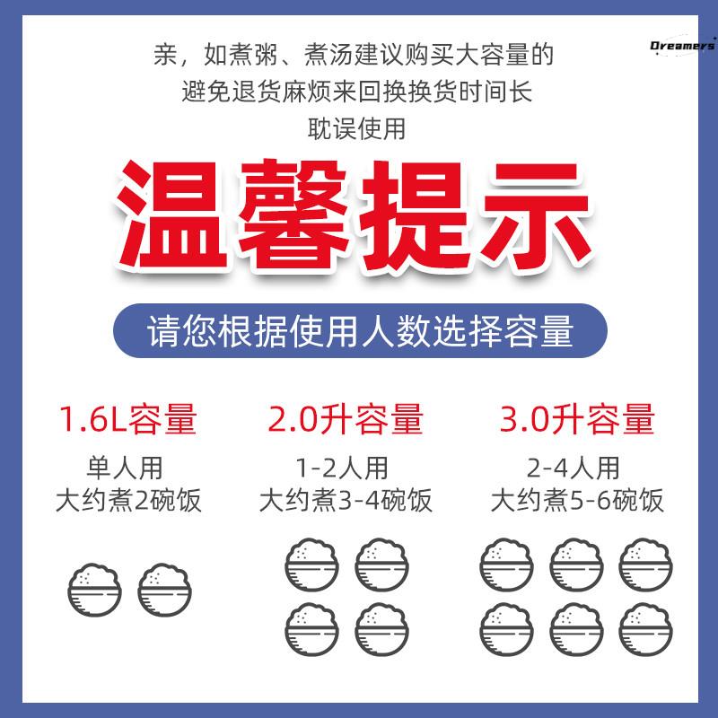 。一个人的电饭煲小型1-2-4人单人迷你多功能智能宿舍家用蒸煮饭-图1