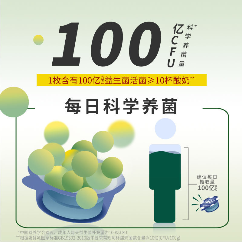 每日的菌小蓝泡vc双效水果味咀嚼片 每日的菌益生菌