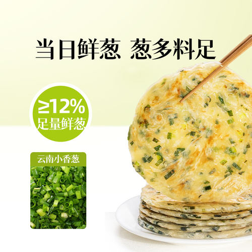 头厨黄油葱油饼半成品老上海正宗葱花香酥手抓饼煎饼儿童早餐速食 - 图0