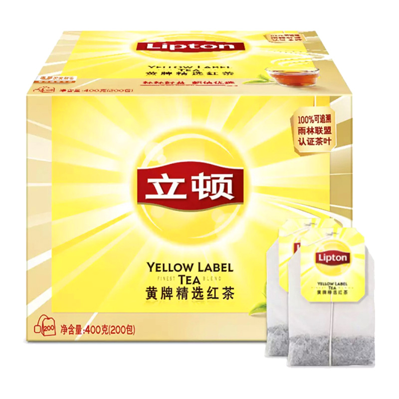 lipton立顿红茶包黄牌精选红茶锡兰红茶商用袋泡茶立顿官方旗舰店-图3