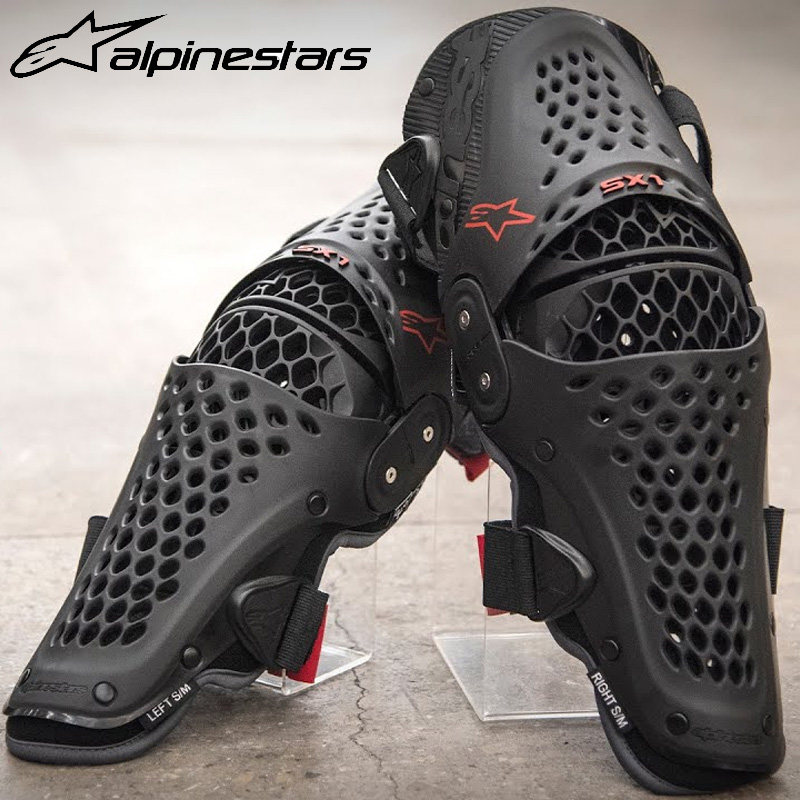 a星alpinestars越野摩托车护膝SX-1 V2骑行护具装备防摔机车护腿