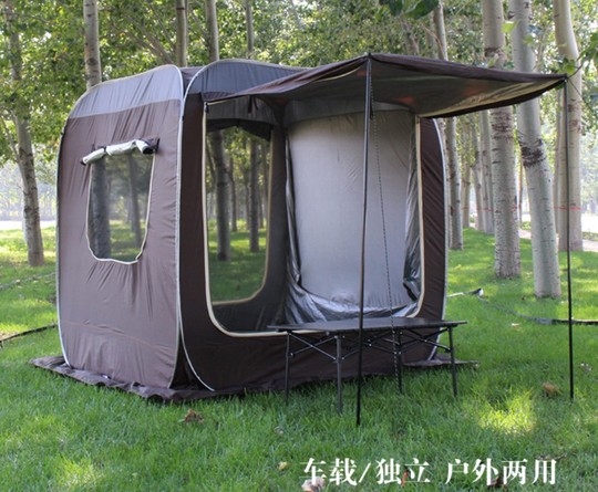 suv车尾延伸帐篷车尾帐篷轿车侧边帐篷露营随车车顶户外后备箱车