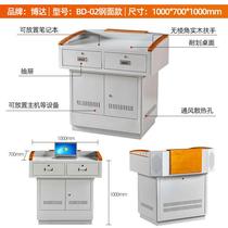 Podium Table Modern Training Brief Steel Multimedia Lectern School Teacher Lectern Multifunctional Electronic Lecture Table