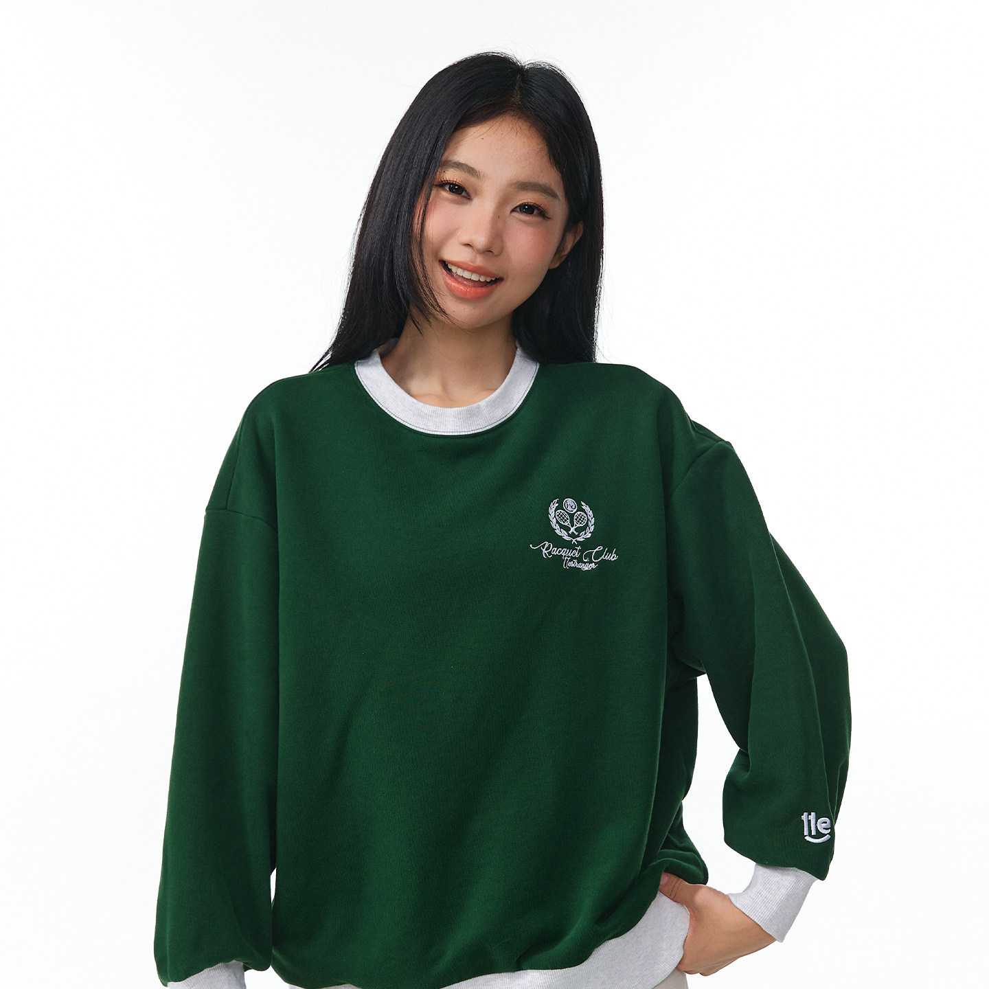 11E “网球课”380g毛圈精梳棉男女撞色复古运动百搭宽松圆领卫衣,淘宝优惠券,粉丝福利购,淘宝优惠卷