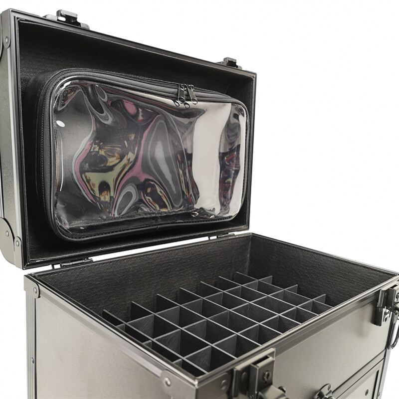 妆百纳大号容量拉杆手提化w妆箱B跟妆师多层美甲美睫纹绣工具箱 - 图2