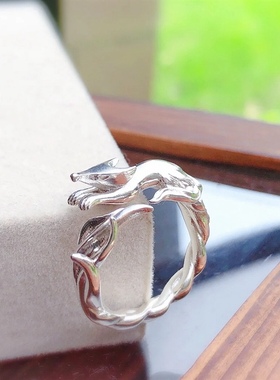 哈基米~九尾狐戒指环精致可爱小众高级感开口指环手作礼物配饰品