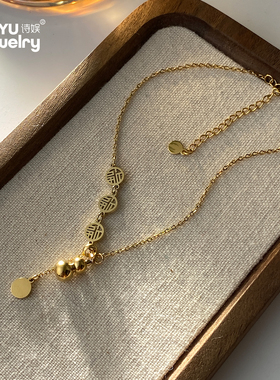 葫芦铃铛脚链女轻奢高级感