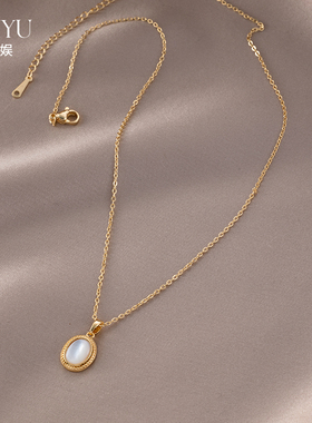 贝壳镀金法式精致项链