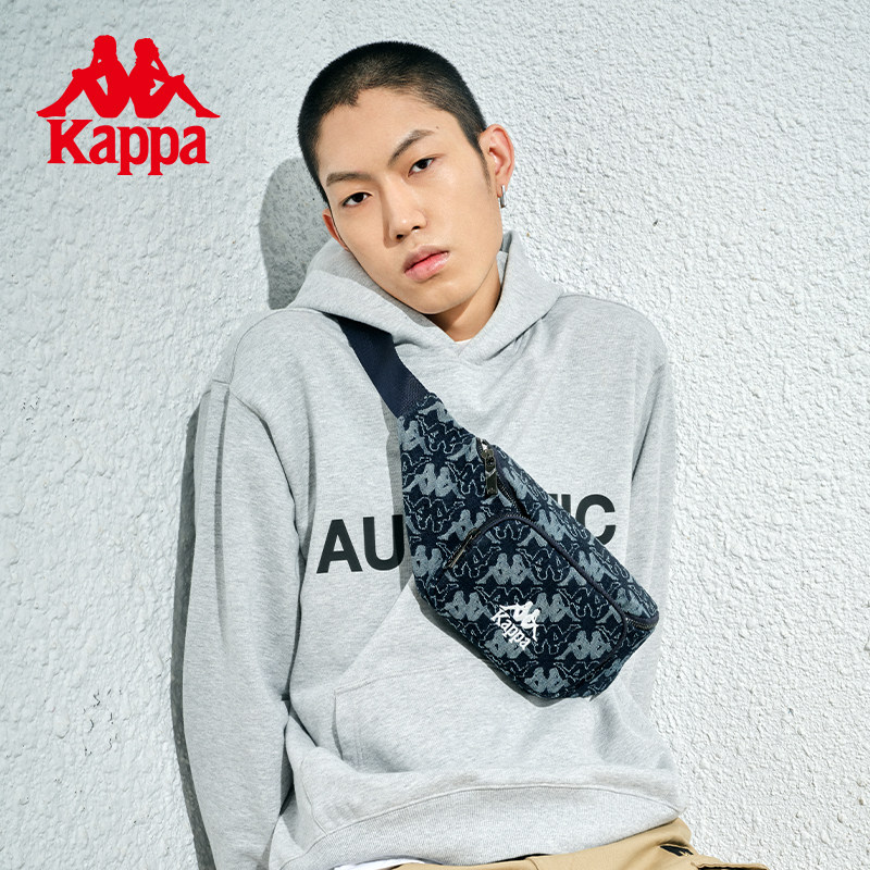 kappa正品春夏新款老花腰包斜挎包 Kappa卡帕胸包