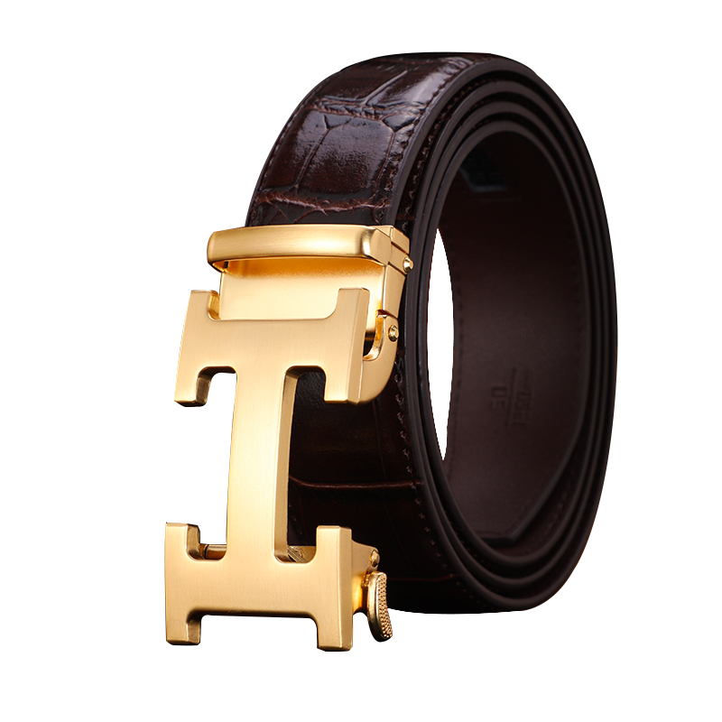 保罗2026新款皮带男士真皮腰带鳄鱼纹自动扣商务时尚轻奢潮男裤带,淘宝优惠券,粉丝福利购,淘宝优惠卷