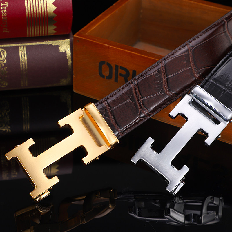 保罗2026新款皮带男士真皮腰带鳄鱼纹自动扣商务时尚轻奢潮男裤带,淘宝优惠券,粉丝福利购,淘宝优惠卷