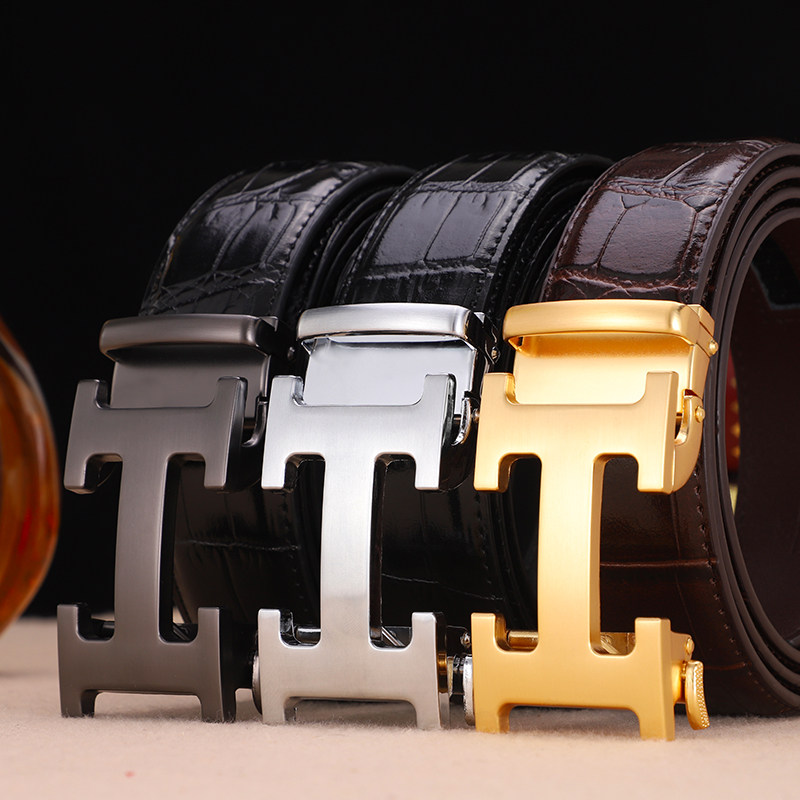 保罗2026新款皮带男士真皮腰带鳄鱼纹自动扣商务时尚轻奢潮男裤带,淘宝优惠券,粉丝福利购,淘宝优惠卷
