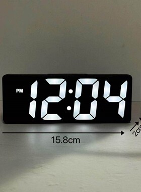 电子钟数字时钟壁挂式插电长亮led大屏时间显示器桌面钟表夜光墙