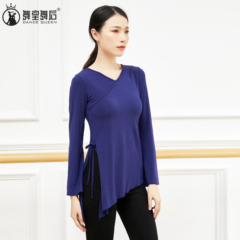 古典舞蹈服上衣女中国现代舞喇叭袖舞服莫代尔跳舞形体练功服新款,淘宝优惠券,粉丝福利购,淘宝优惠卷