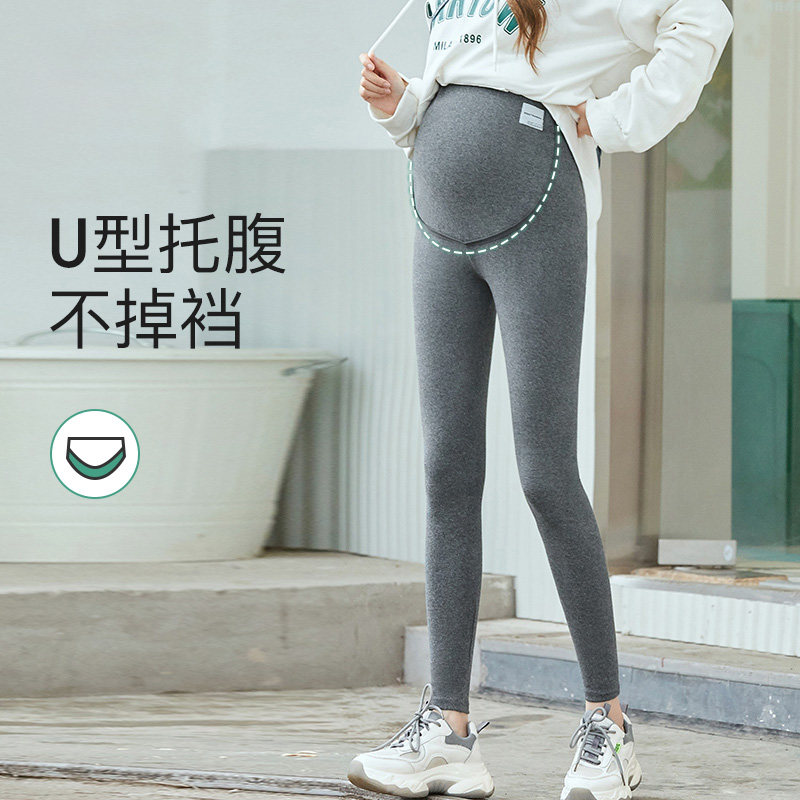 孕妇打底裤秋冬季加绒加厚 ma母婴孕妇打底裤