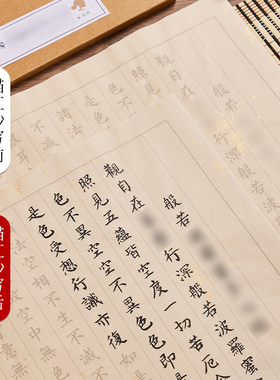 般若波罗蜜多静心临摹抄经本行书静心手抄字贴抄经临摹本作品纸