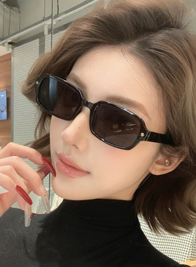 韩版辣妹豹纹眼镜女太阳镜防紫外线个性时髦方框2026新款墨镜男潮