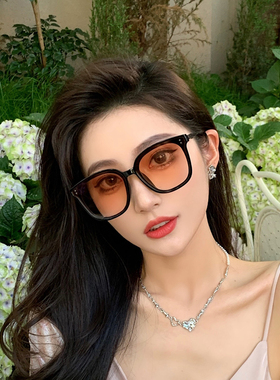 遮阳防晒方形韩版日落色墨镜
