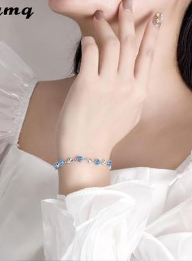 海洋之心项链纯银手链女生轻奢吊坠情人节圣诞礼物生日礼物送女友