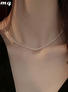 施家珍珠小粒复古简约项链少女
