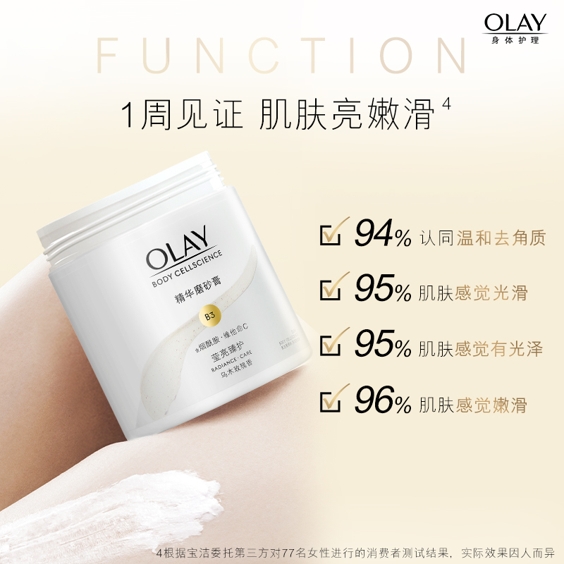 OLAY玉兰油超亮身体沐浴磨砂膏去角质烟酰胺焕亮官方正品 - 图2