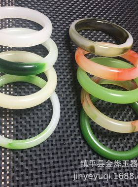 仿玉手镯玻璃地摊模式工艺品彩色