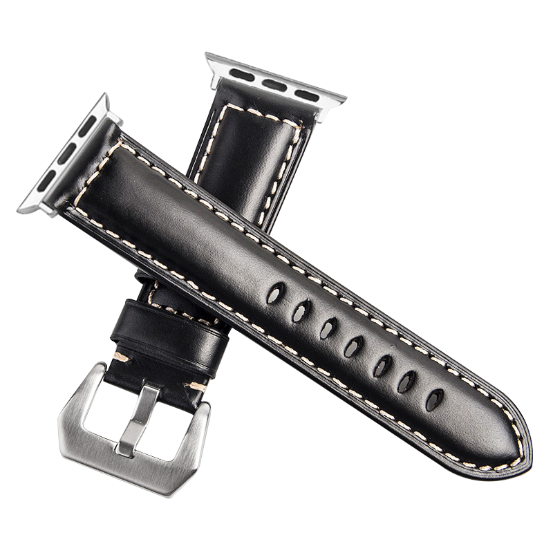 适用apple watchs7/6代真皮表带Watch Series10高级se苹果手表表带男女新款时尚个性鳄鱼纹38/40/44/45mm - 图1