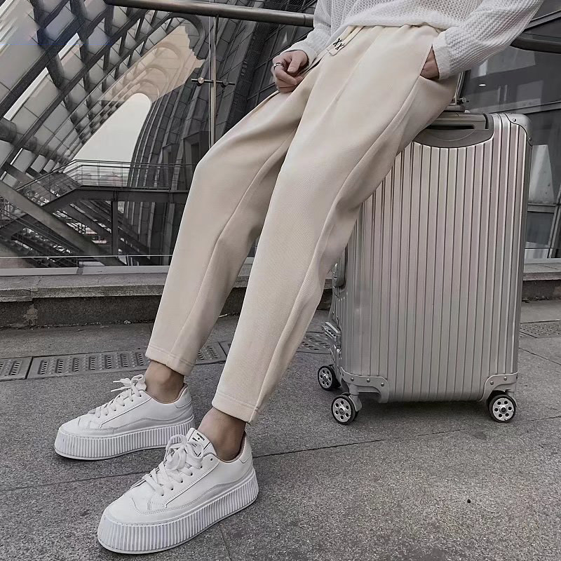 秋冬季ins潮牌灯芯绒休闲裤子男士痞帅炸街小脚九分裤配马丁靴的,淘宝优惠券,粉丝福利购,淘宝优惠卷