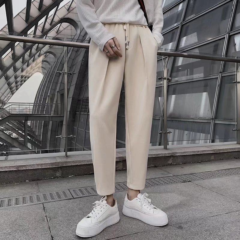 秋冬季ins潮牌灯芯绒休闲裤子男士痞帅炸街小脚九分裤配马丁靴的,淘宝优惠券,粉丝福利购,淘宝优惠卷