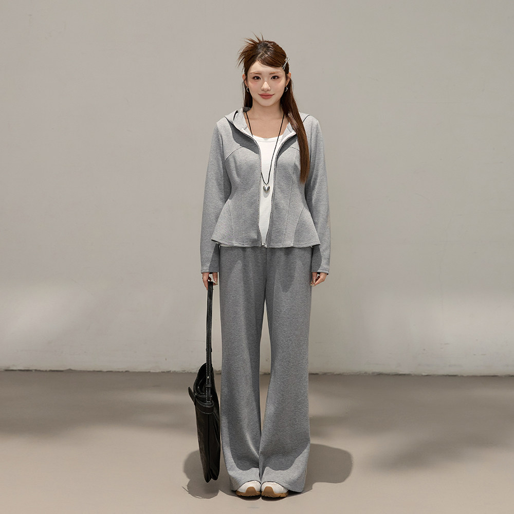 CHANGE大码女装胖mm休闲松弛感收腰卫衣裤子两件套新款修身套装,淘宝优惠券,粉丝福利购,淘宝优惠卷