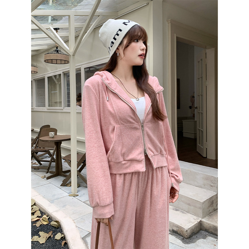 CHANGE大码女装胖mm休闲运动风长袖卫衣外套搭休闲长裤两件套套装,淘宝优惠券,粉丝福利购,淘宝优惠卷