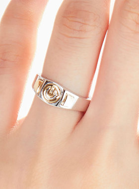 tripletipsy空白键拼色戒指