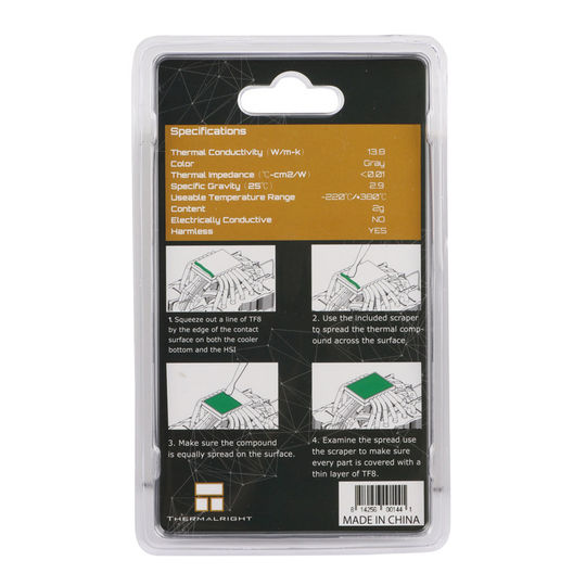 Graisse silicone Limin TF8 carte graphique conductrice thermique pour ordinateur portable