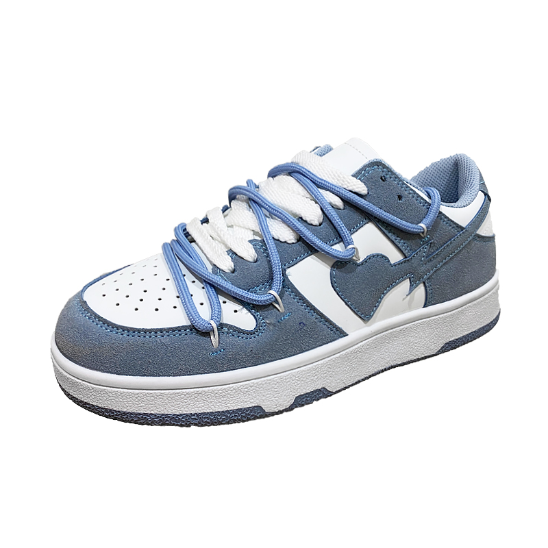 古雀文艺轻复古男鞋chic潮流情侣爱心德训鞋男女国潮厚底运动板鞋 - 图3