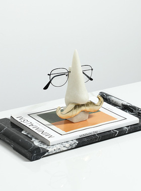 创意现代简约抽象大胡子小摆件