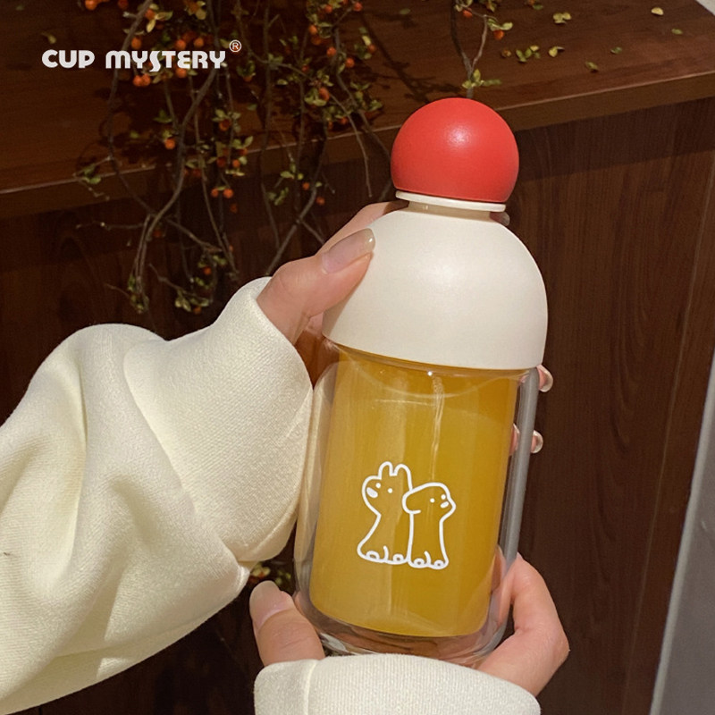 CUP MYSTERY 新年圣诞小狗红鼻子双层玻璃杯耐高温密封水杯随身杯,淘宝优惠券,粉丝福利购,淘宝优惠卷