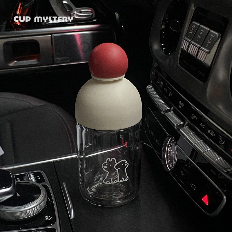 CUP MYSTERY 新年圣诞小狗红鼻子双层玻璃杯耐高温密封水杯随身杯,淘宝优惠券,粉丝福利购,淘宝优惠卷