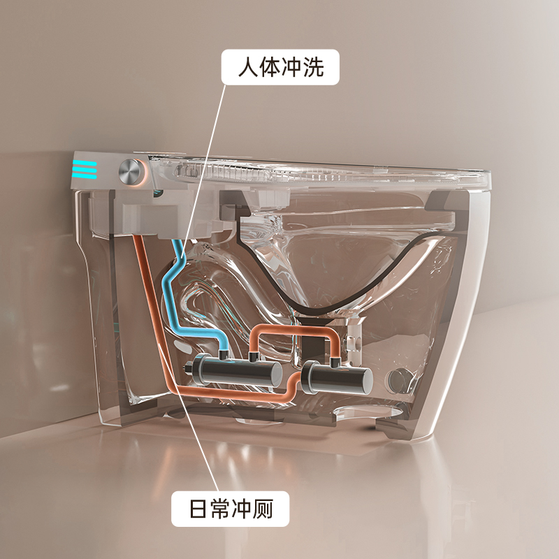 杉太家用智能马桶一体式即热全自动翻盖泡沫盾无水压限制坐便器 - 图3