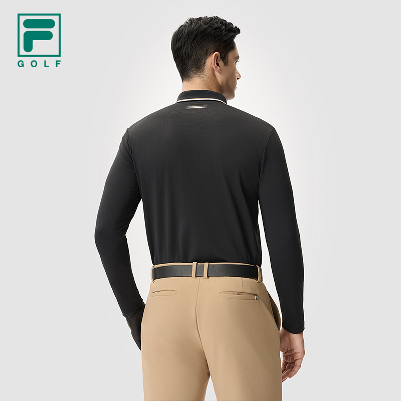 FILA 斐乐官方高尔夫男子针织长袖POLO衫2025春新款运动防晒上衣,淘宝优惠券,粉丝福利购,淘宝优惠卷