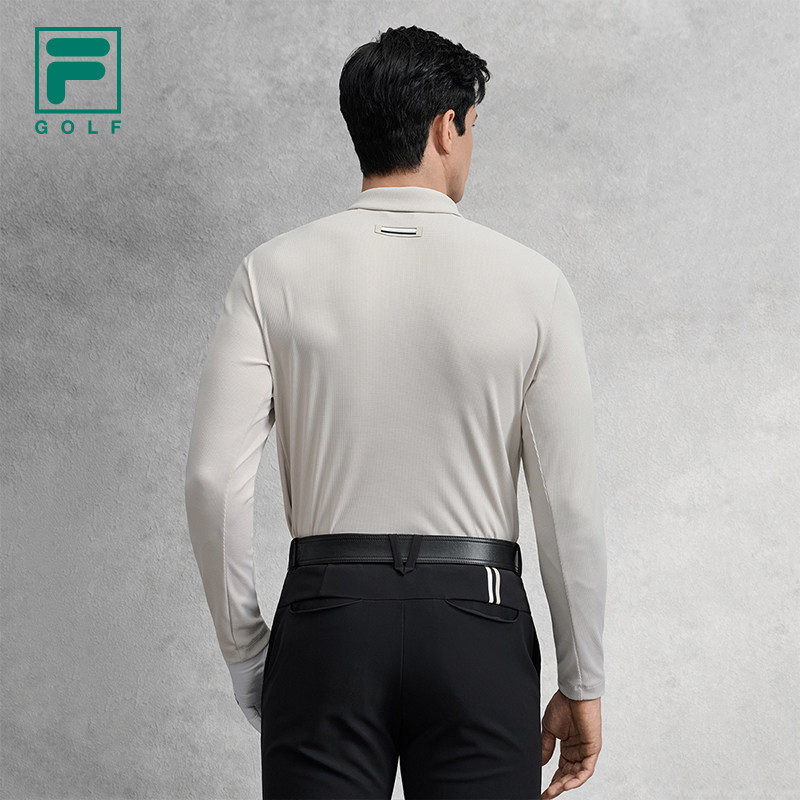 FILA 斐乐官方高尔夫男子针织长袖POLO衫2025冬新款运动防晒上衣,淘宝优惠券,粉丝福利购,淘宝优惠卷