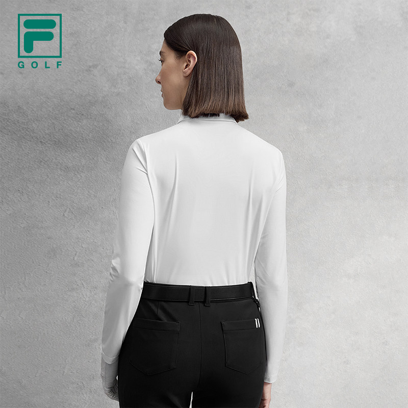 FILA 斐乐官方女子针织长袖POLO衫2025秋新款高尔夫运动防晒上衣,淘宝优惠券,粉丝福利购,淘宝优惠卷