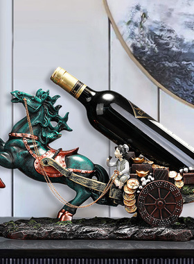 创意红酒架摆件现代轻奢高档酒柜餐桌装饰品客厅展示柜家居摆设