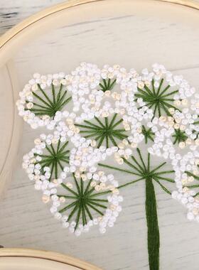 Flying transparent yarn embroidery飞扬透明纱刺绣 diy手工刺绣