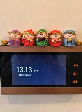 五路财神可视门铃装饰摆件入户门玄关创意家居氛围感装饰2026新款