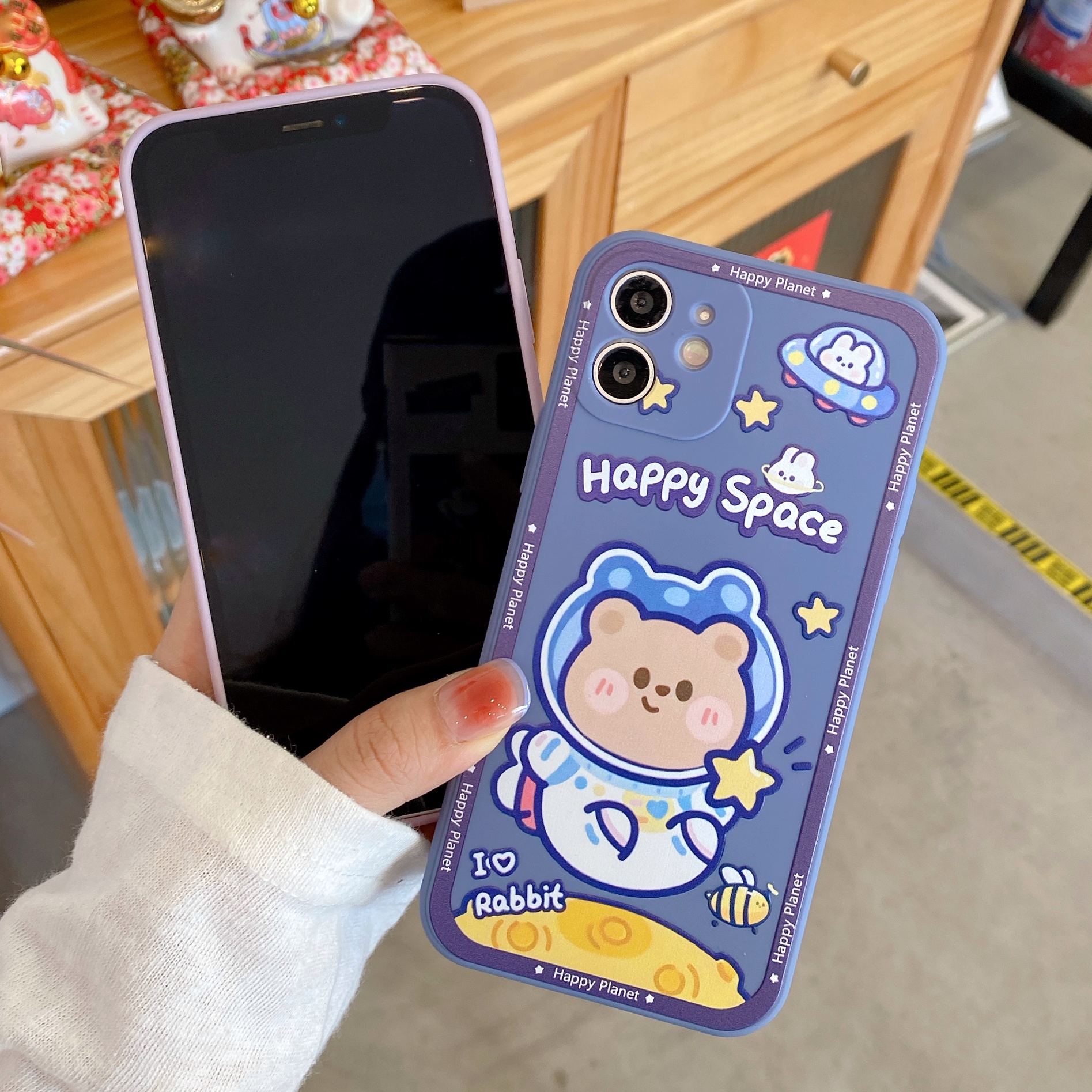 遇见初心卡通兔子小熊宇航员适用iPhone13手机壳可爱女xsmax硅胶软15防摔男6s/8plus保护套12promax小米14pro